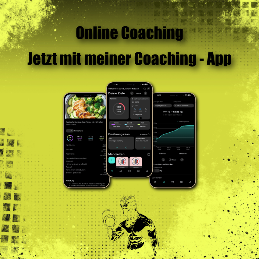 Beratungen / Training / Messungen / Nachbetreuung Coaching App