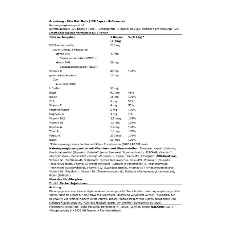 GRASSBERG - SKIN HAI & NAILS
