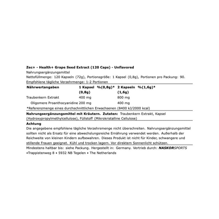 ZEC+ - OPC TRAUBENKERN EXTRAKT