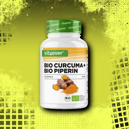 VIT4EVER - CURCUMIN + BIO PIPERIN, 365 VEGANE KAPSELN